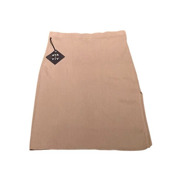 Ava & Viv Tan Ribbed Skirt Skirt, Size XXL, NWT - Picture 6 of 11